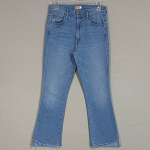 MOTHER The Insider Crop Step Fray Jeans | Light Wash | See Description